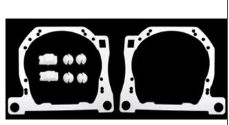 Adapter montażowy – cała ramka | VW Passat B6 H7 | Valeo | Ramka CNC | Bi-Led