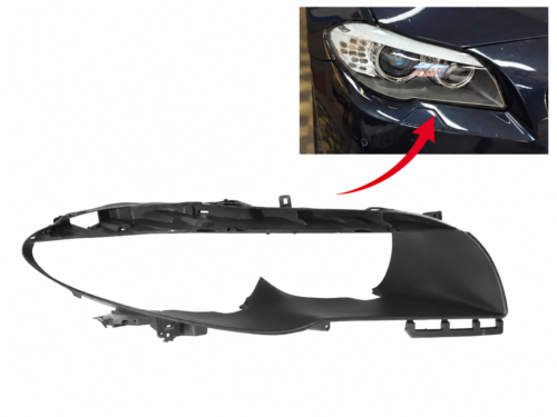 Ramka listwa lampy BMW 5 F10 2011-2013 Przedlift, wersja lamp xenon i H7